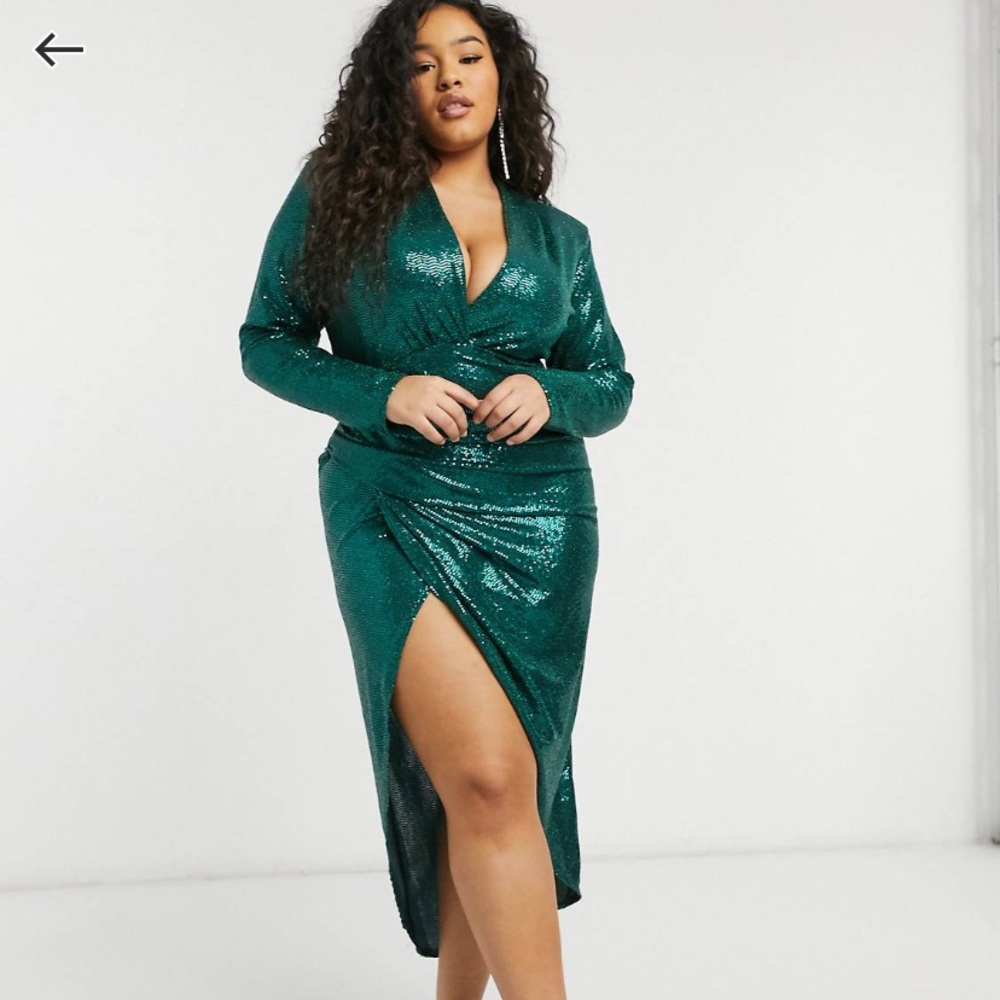 Plus size glitter gown